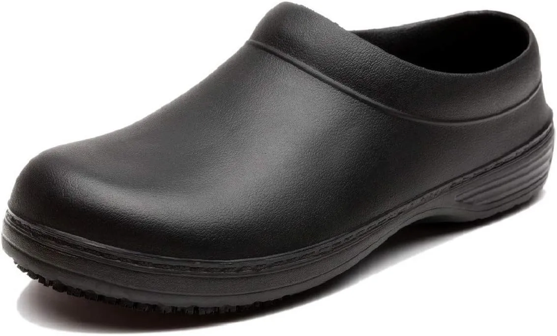 Unisex Chef Shoes Non-Slip Safety Shoes Oil Water Resistant Casual Flats Beach Shoes (10/11US/44) Black