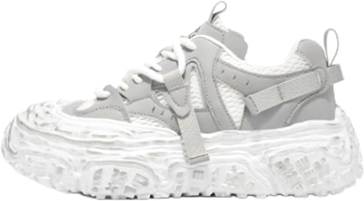 Unisex Chunky Platform Sneakers, Futuristic Techwear Dad Shoes, Y2K Fashion Outdoor Streetwear, Breathable Non Slip