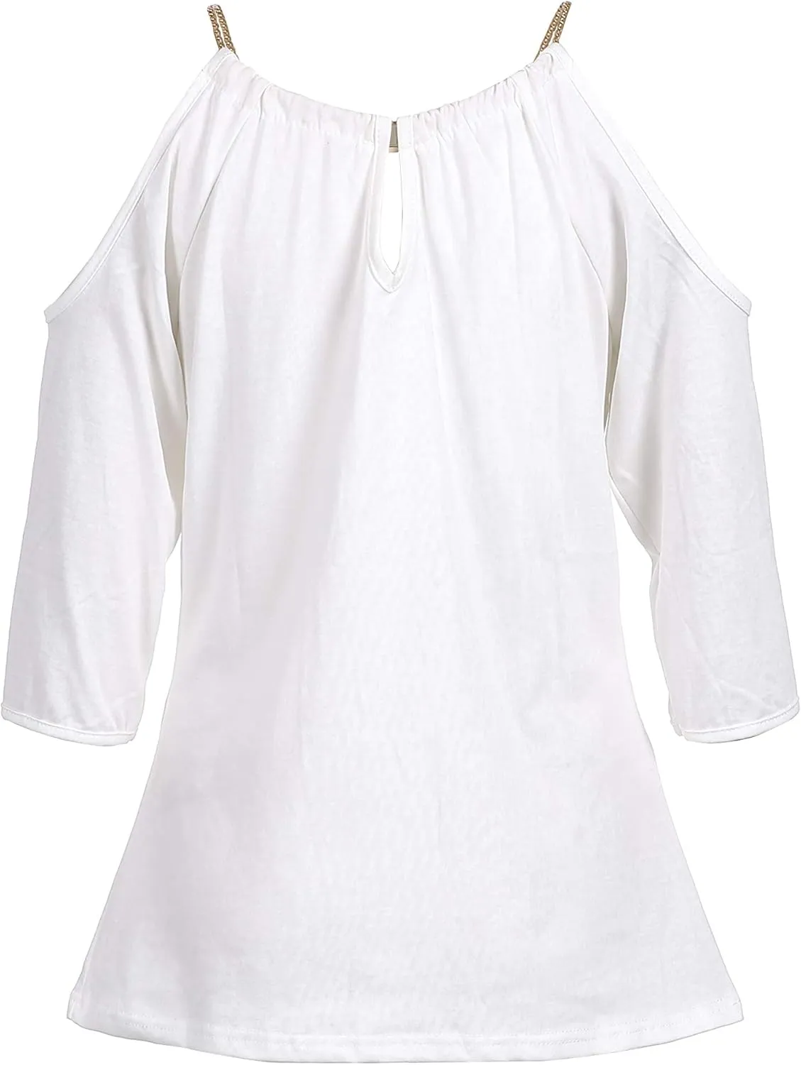 USGreatgorgeous Women’s Open Cold Shoulder Slim Fit Short Sleeve Tee Shirt Casual Blouse Tops