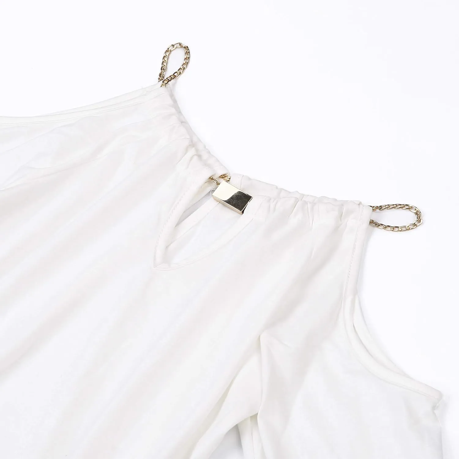 USGreatgorgeous Women’s Open Cold Shoulder Slim Fit Short Sleeve Tee Shirt Casual Blouse Tops