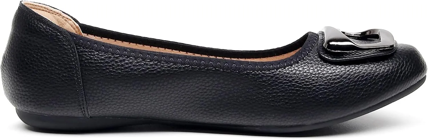 VenusCelia Women's Buckle Dance Flats Shoe