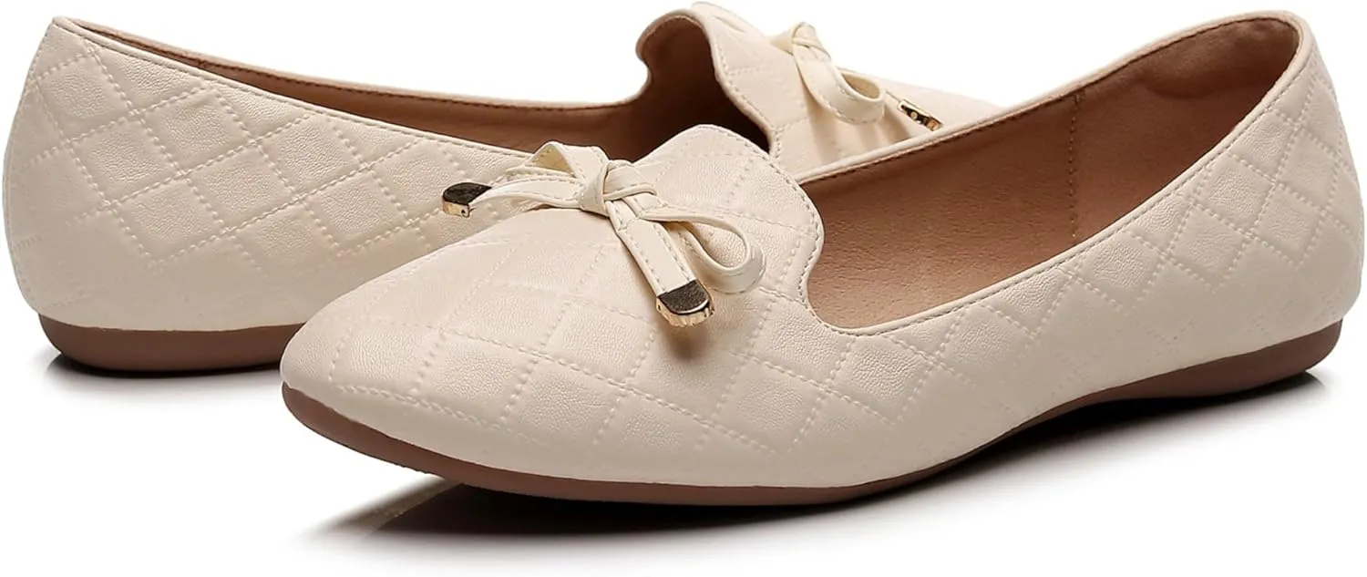 VenusCelia Women's Serenity Bow Flat Shoe