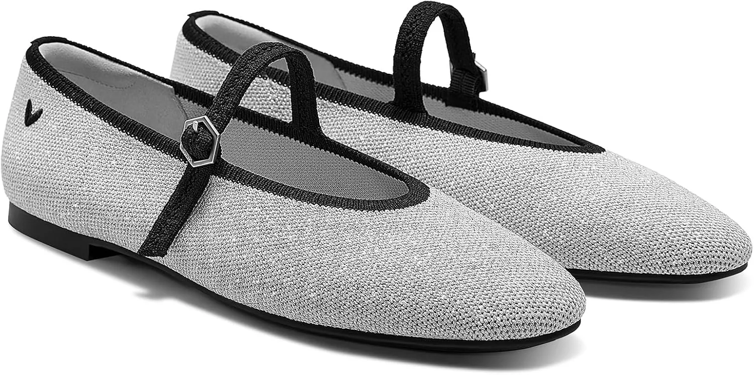 VIVAIA Nelly Almond-Toe Mary-Jane Adapatall Women's Casual Flats Slip on Comfortable Shoes