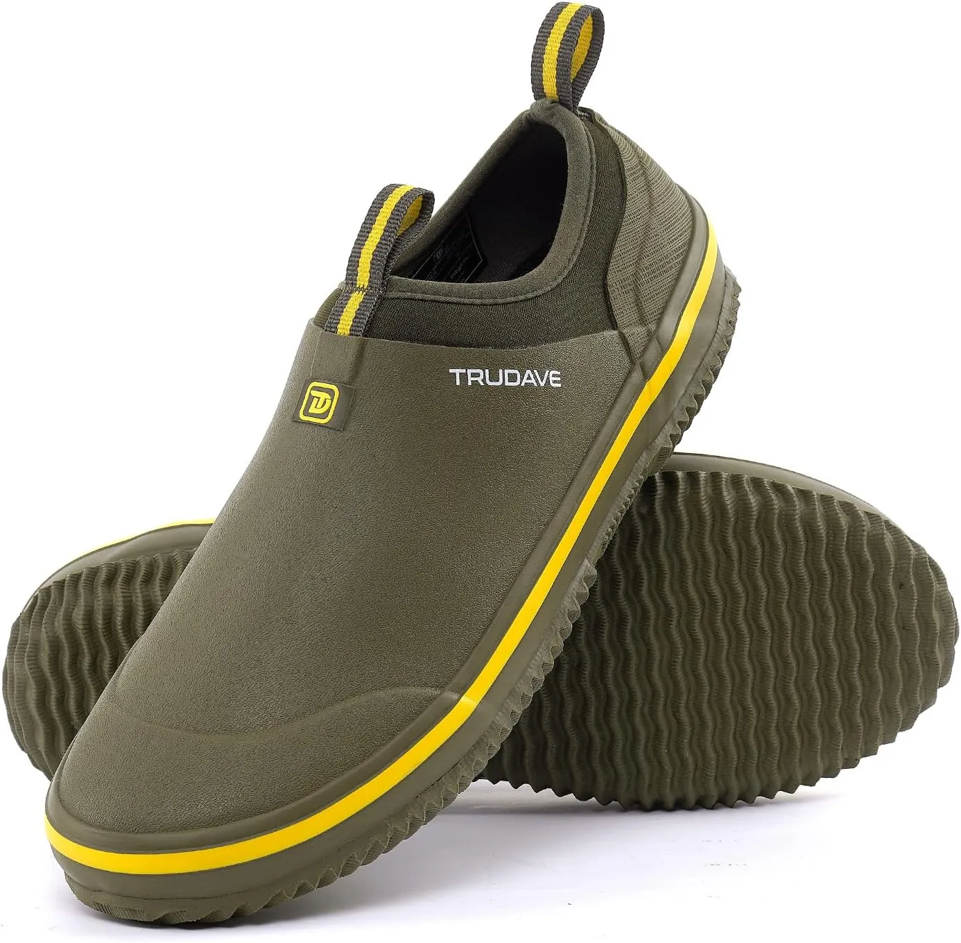Waterproof Garden Shoes, Men's Rain Boots Women's Slip-On Footwear Rubber Neoprene Camp Booties Unisex Rain Shoe for Gardening, Farming, Car Wash, Lawn Care and Yard Work
