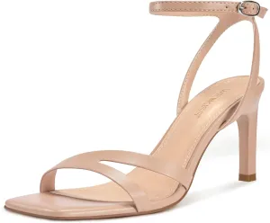 wetkiss Womens Heels Square Open Toe Strappy High Heels with Buckle Ankle Strap Heeled Sandals for Women Party Wedding Daily Sexy Party
