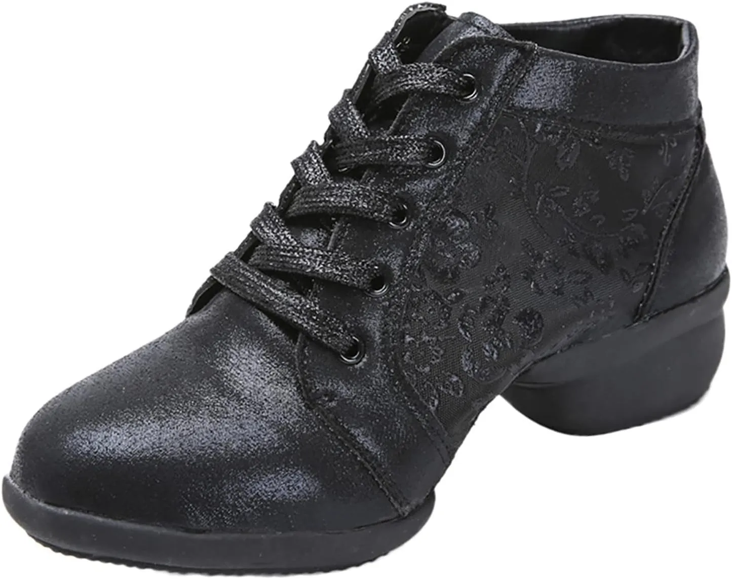 Women Ballroom Dance Shoes Latin Salsa Performance Casual Comfortable Dance Shoes Size 11 Women Sandals Flat (Black, 7)