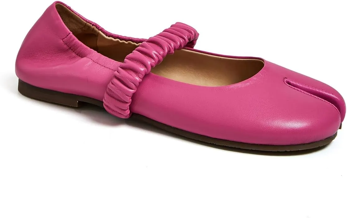 Women Mary Janes Shoes Ballerina Flats Split Toes Flats Fashion Ankle Strap Walking Shoes