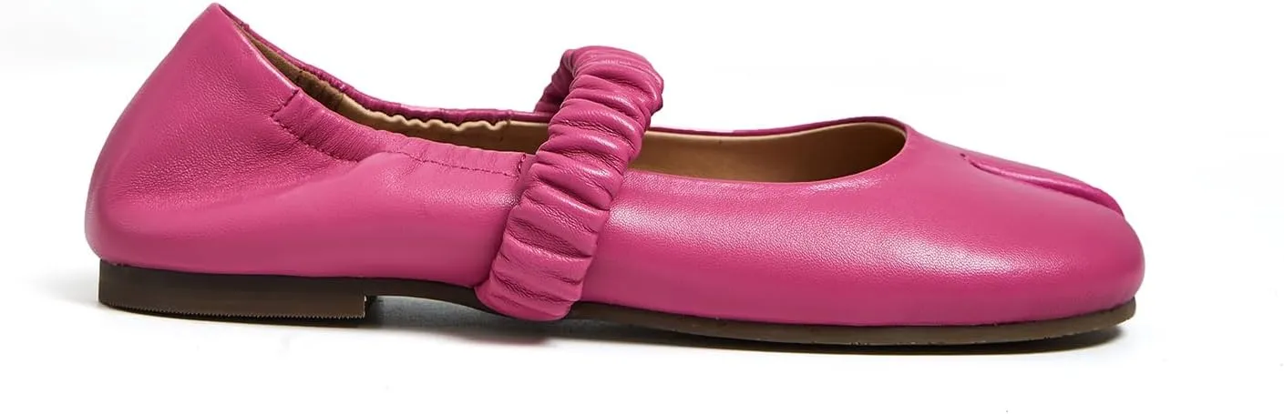 Women Mary Janes Shoes Ballerina Flats Split Toes Flats Fashion Ankle Strap Walking Shoes