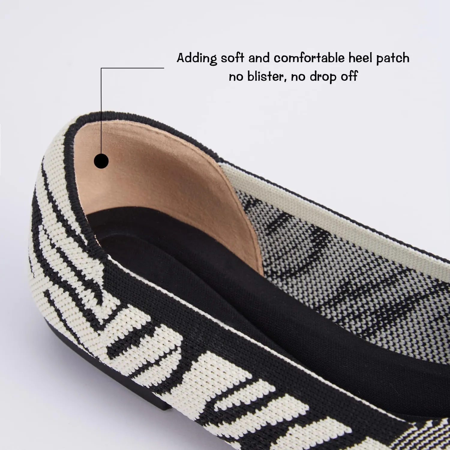 Women's Ballet Flat Shoes Knit Dress Shoes Pointed Toe Flats Comfort Slip on Walking Flats Foldable Soft Shoes