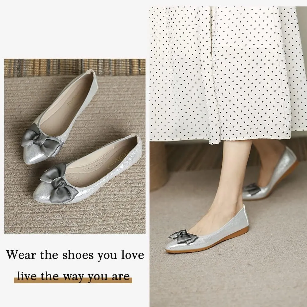 Women's Ballet Flats Foldable Casual Sparkly Rhinestone Wedding Comfort Slip on Walking Flat Shoes Ballerina Shoes
