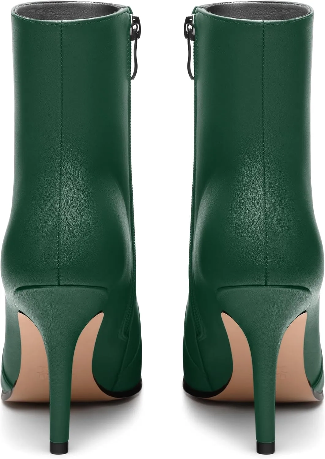 Womens Boots Ankle High Stiletto Heel Pointed Toe Side Zipper Solid Matte Bootie Ankle Fashion Short Bootites for Daily Office Party