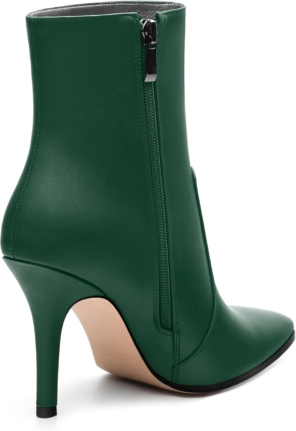 Womens Boots Ankle High Stiletto Heel Pointed Toe Side Zipper Solid Matte Bootie Ankle Fashion Short Bootites for Daily Office Party