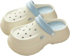 Women's Clogs Eva Women's Hole Shoes Thick-Soled Slippers Simple and Comfortable Outdoor Slippers