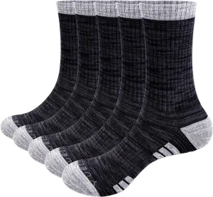 Womens Cushioned Outdoor Hiking Socks For Women, Moisture Wicking Cotton Everyday Work Casual Athletic Crew Socks