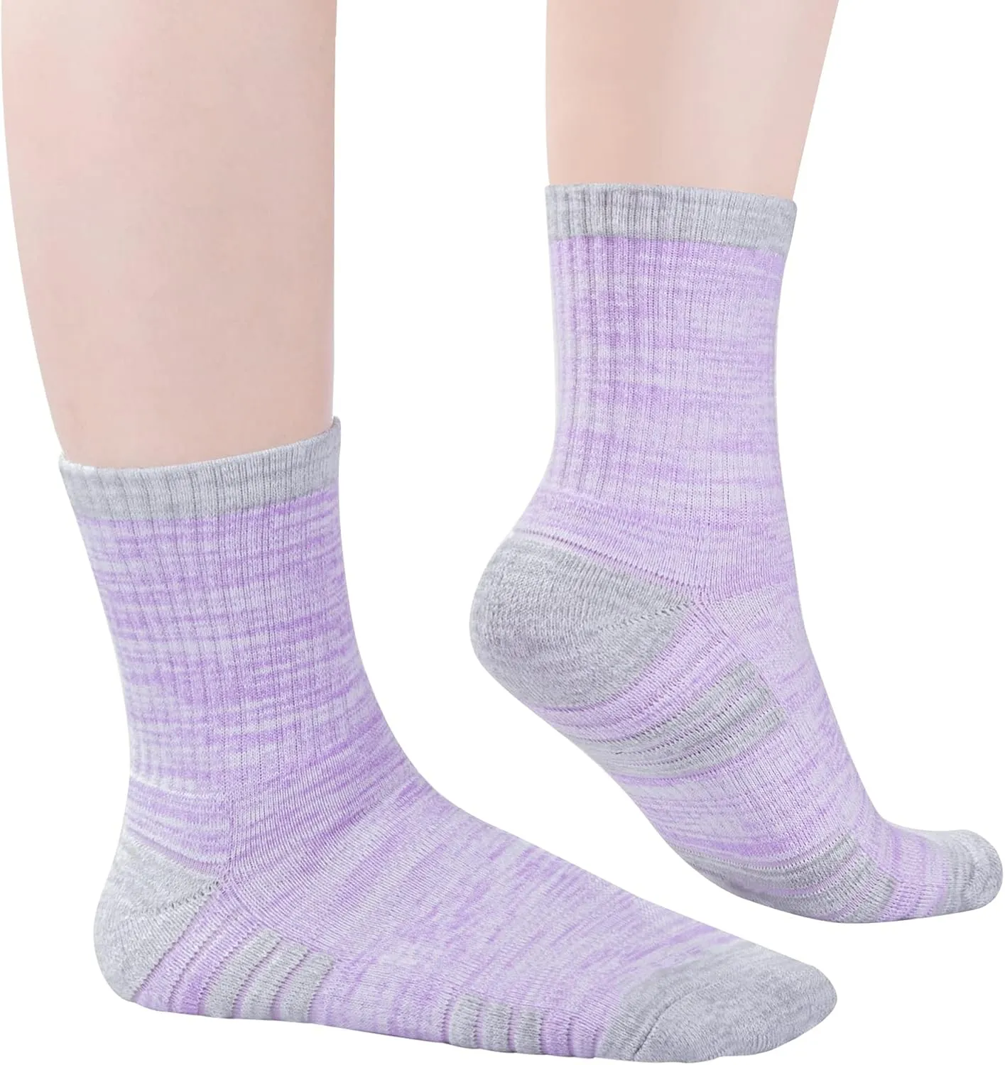 Womens Cushioned Outdoor Hiking Socks For Women, Moisture Wicking Cotton Everyday Work Casual Athletic Crew Socks