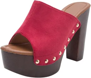 Women's High Heel Sandals Open Toe Casual Summer Beach Slip On Fashion Footwear Heel Sandals for Women Casual