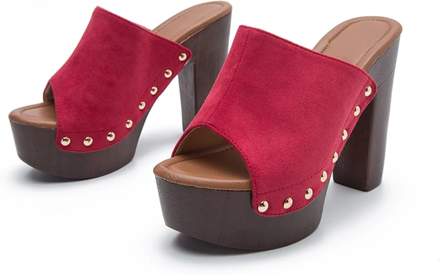 Women's High Heel Sandals Open Toe Casual Summer Beach Slip On Fashion Footwear Heel Sandals for Women Casual