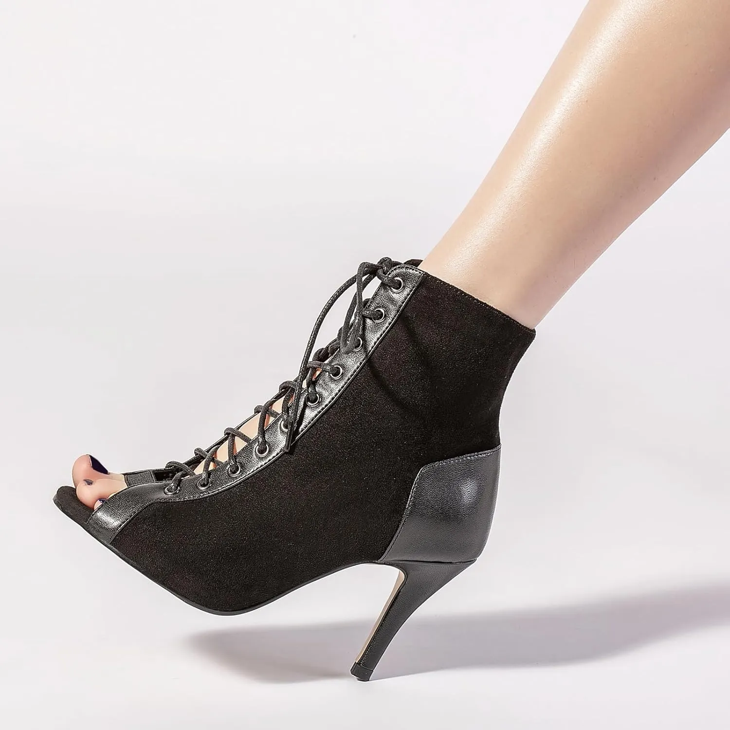 Women's Peep Toe Dance Stilettos High Heels-Mother's Day Gift,Sandals Fashion Sexy Lace Up Ladies Dress Pumps Ankle Booties