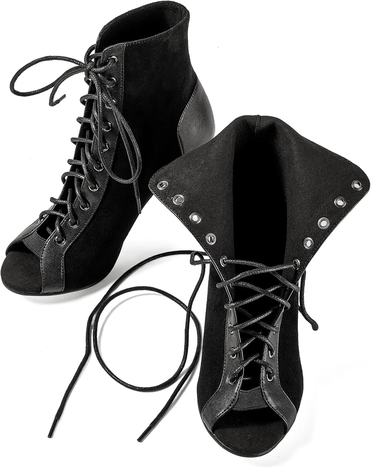 Women's Peep Toe Dance Stilettos High Heels-Mother's Day Gift,Sandals Fashion Sexy Lace Up Ladies Dress Pumps Ankle Booties