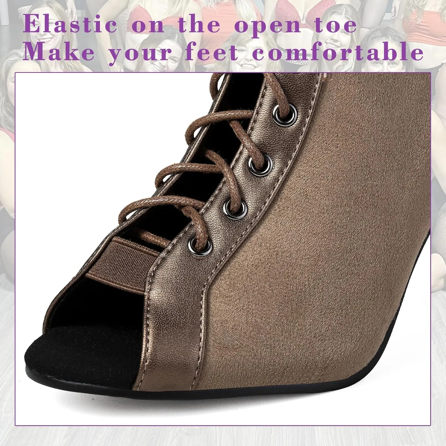 Women's Peep Toe Dance Stilettos High Heels-Mother's Day Gift,Sandals Fashion Sexy Lace Up Ladies Dress Pumps Ankle Booties