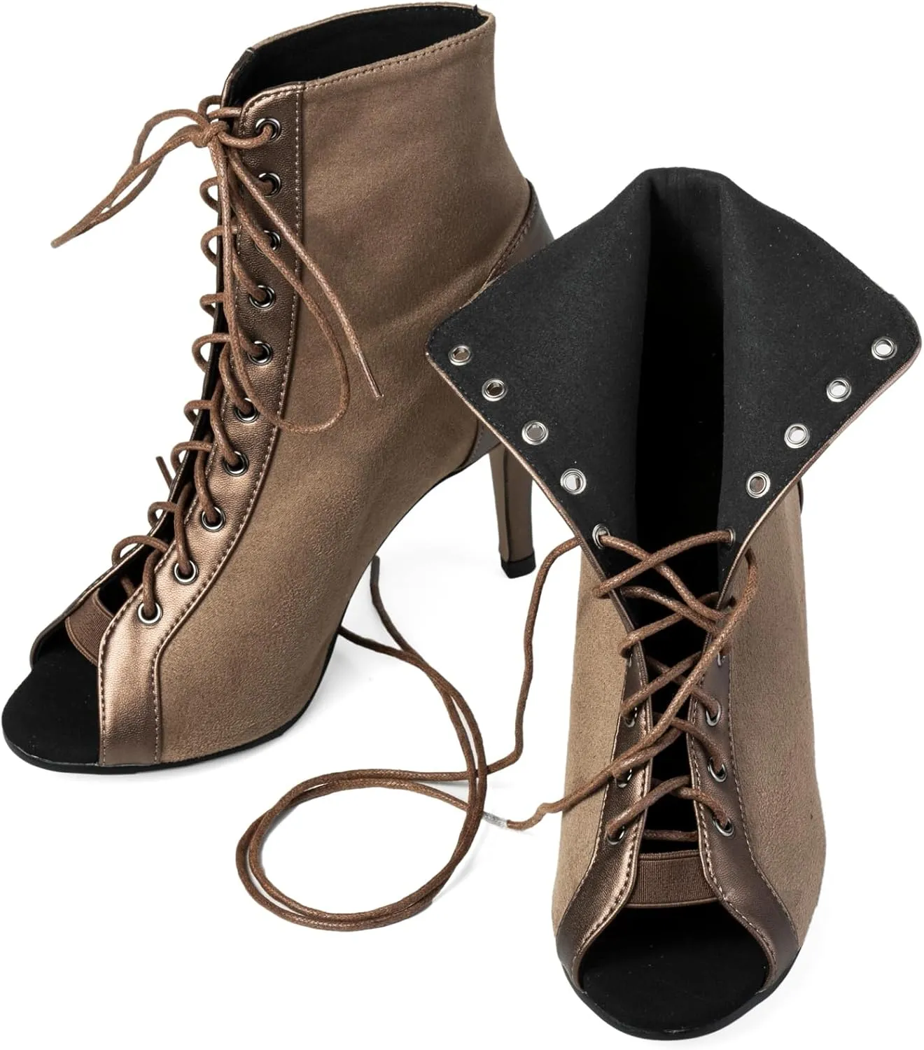 Women's Peep Toe Dance Stilettos High Heels-Mother's Day Gift,Sandals Fashion Sexy Lace Up Ladies Dress Pumps Ankle Booties