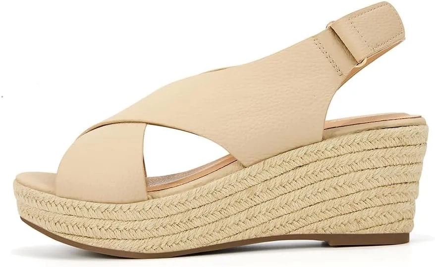 Women's Platform Espadilles Wedge Beach Sandals Summer Sandals Open Toe Ankle Strap Sandals