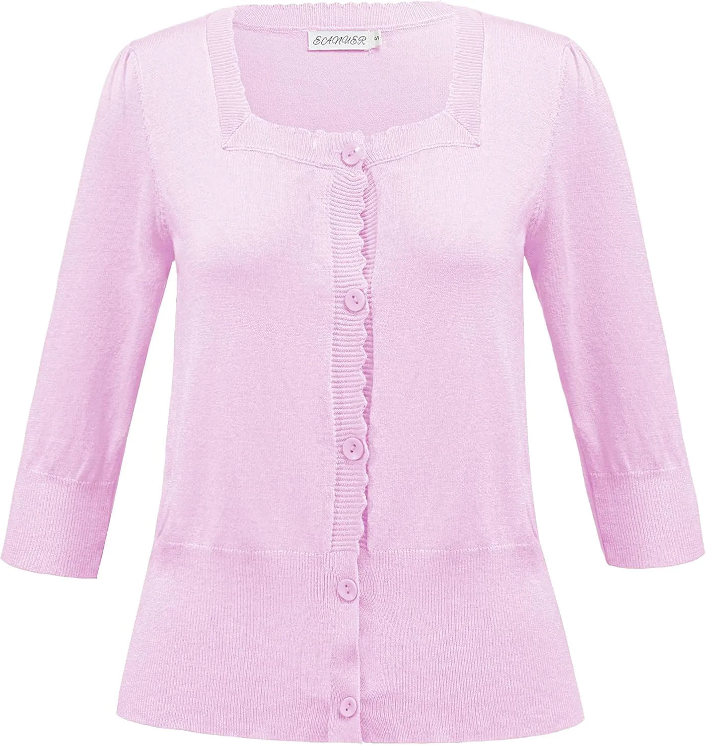 Women's Short Sleeve Cropped Cardigan Button Down Sweater Lightweight Knit Shrugs