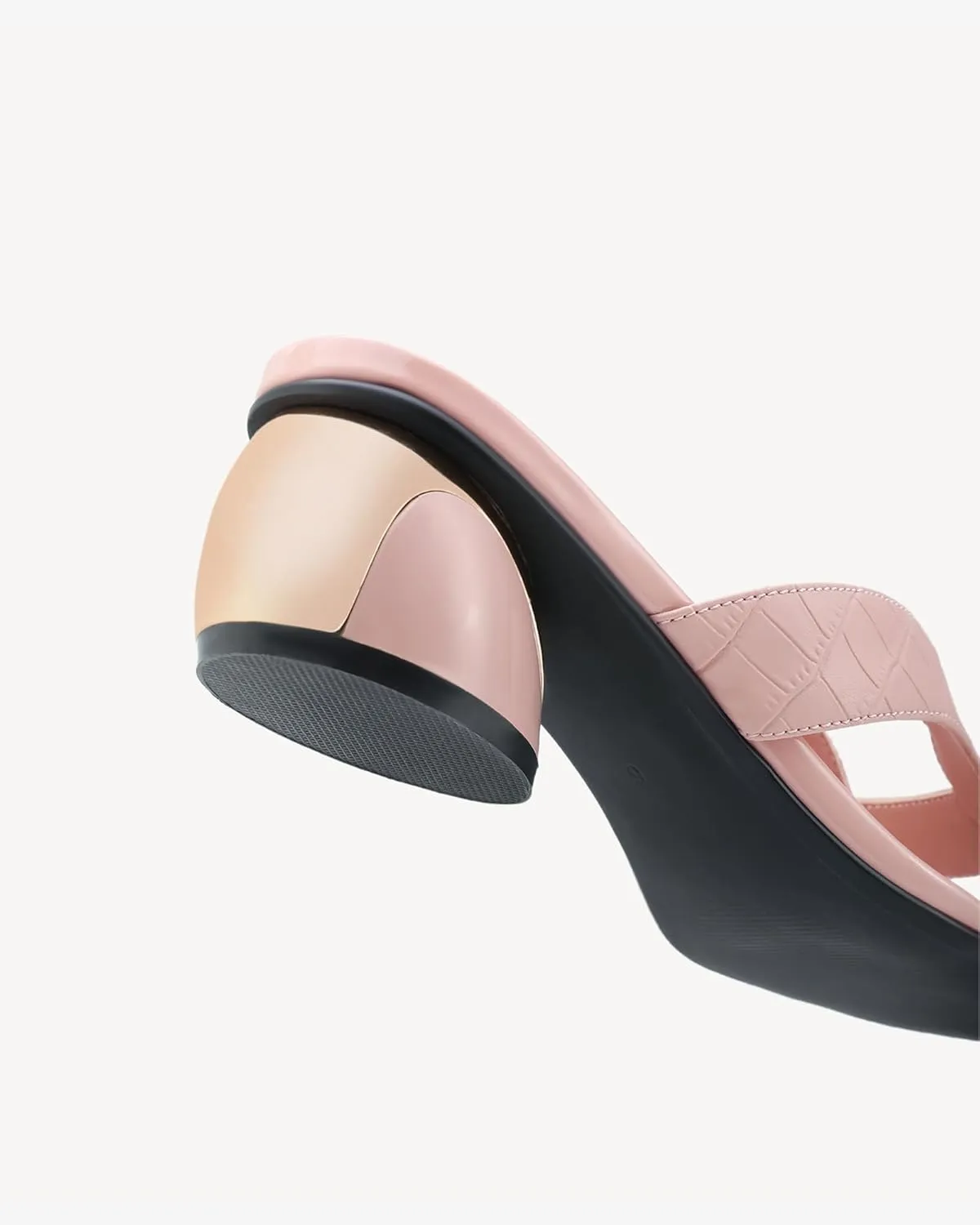 Women's Wide Width Heeled Mules - Round Toe Open-Toe Sandals for Wide Feet, Comfortable Slip-On Dressy Shoes