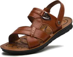 WUIWUIYU Mens' Big Boys' Casual Sandals Open Toe Summer Flats Water Beach Slippers Stream-Treakking Shoes