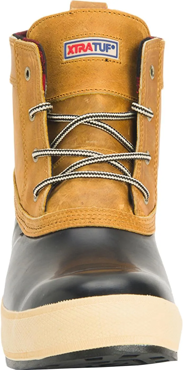 Xtratuf Men's 6in Casual Over-The-Ankle Waterproof Slip-Resistant Arch Support Legacy Full Grain Leather Boots Chelsea