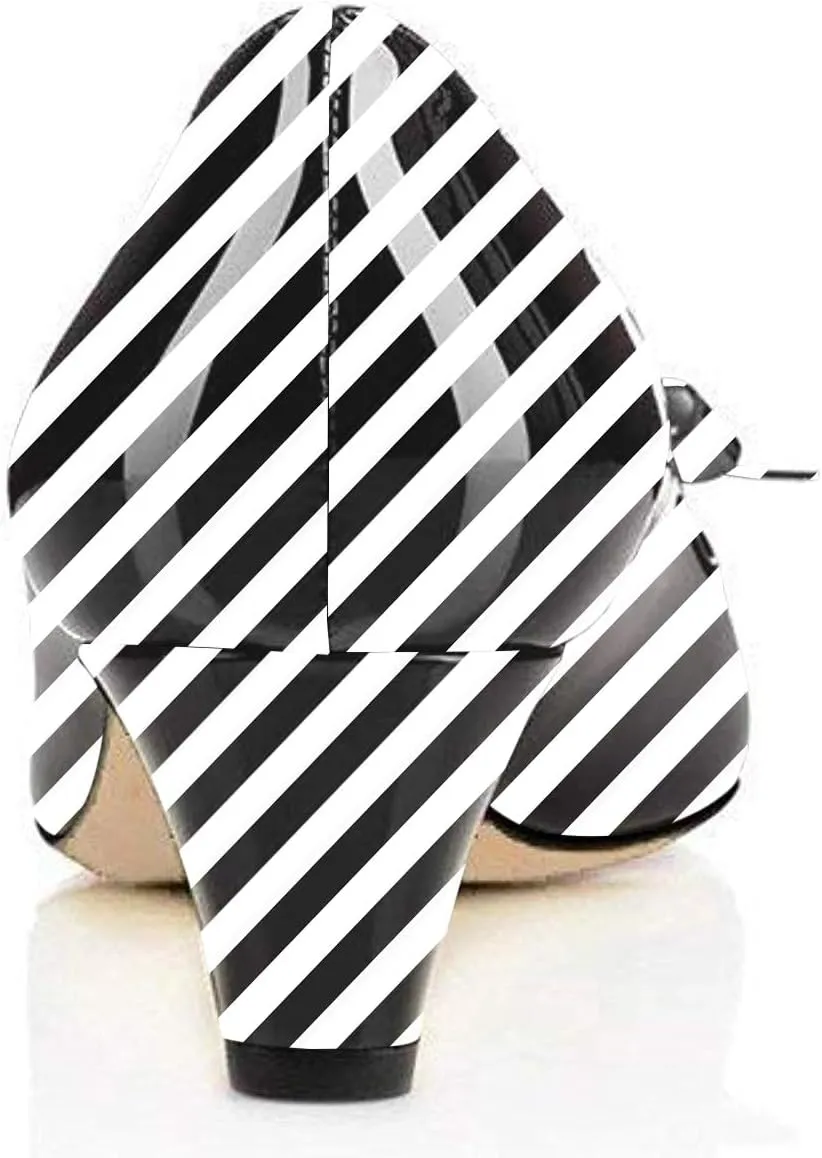 YDN Women Closed Round Toe Pumps Low Heels Shoes with Bowknot for Work Office Ladies Size 4-15 US