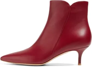 YDN Women Dressy Kitten Low Heel Ankle Boots Pointed Toe Booties Shoes with Zips Size 4-16 US