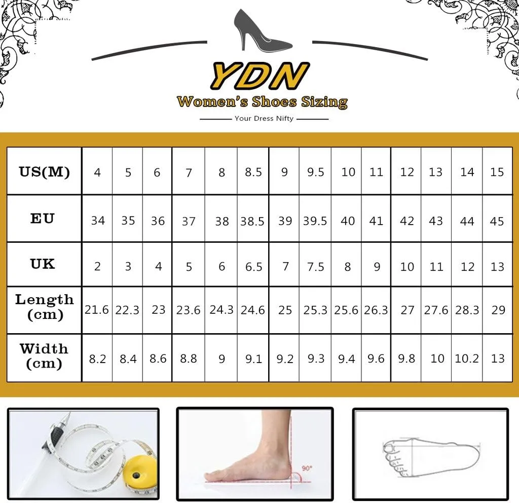 YDN Women Peep Toe High Heel Sandals Ankle Strap Pumps Slingback Stiletto Shoes with Buckle Size 4-15 US