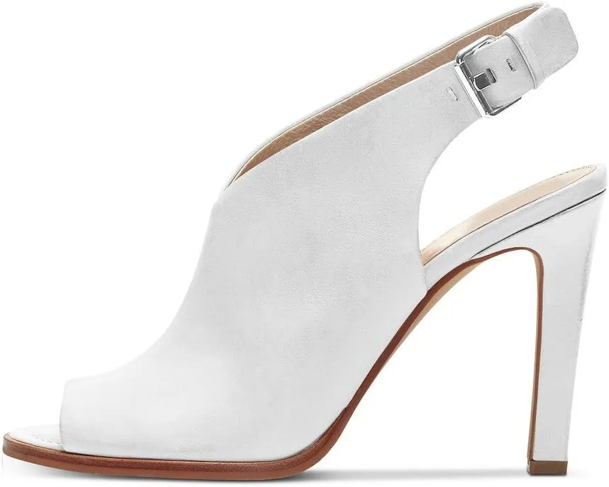 YDN Women Peep Toe High Heel Sandals Ankle Strap Pumps Slingback Stiletto Shoes with Buckle Size 4-15 US