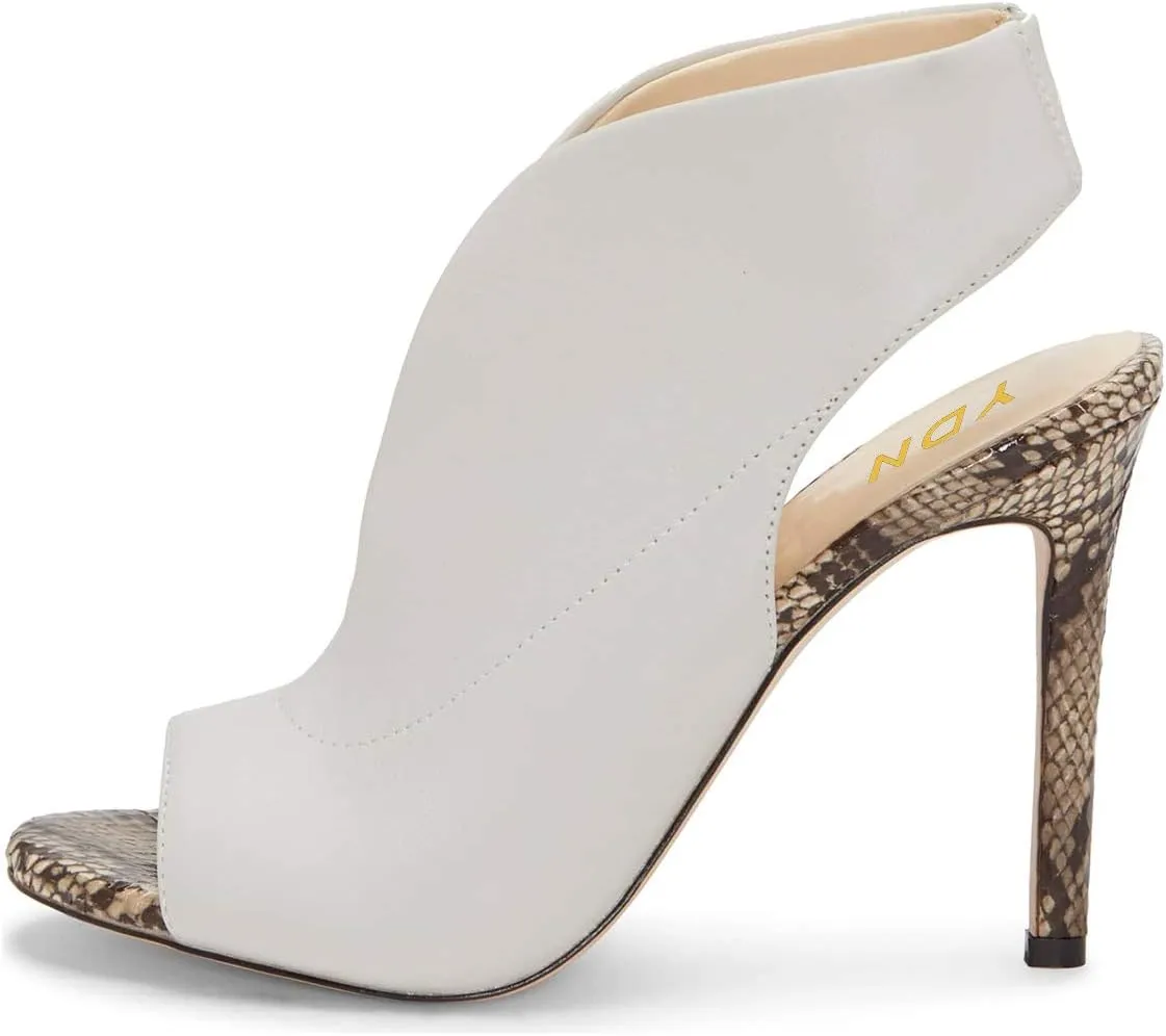YDN Women's Chic Slingback Peep Toe Stiletto High Heel Sandals Ankle Boots Cutout Party Office Shoe Size 4-15 US