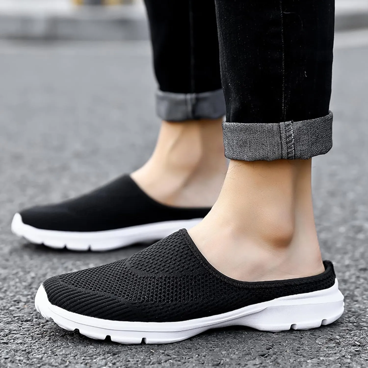 ZSpzx Quick Dry Casual Boat Shoes for Women Slip On Low Top Mesh Breathable Elastic Athletic Closed Toe Tennis Running Sneakers r Ladies Flat Fashion Casual Shoe for Gym Travel Daily Wear