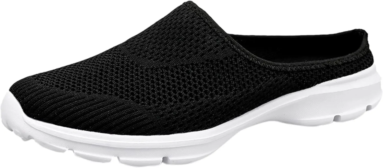 ZSpzx Quick Dry Casual Boat Shoes for Women Slip On Low Top Mesh Breathable Elastic Athletic Closed Toe Tennis Running Sneakers r Ladies Flat Fashion Casual Shoe for Gym Travel Daily Wear