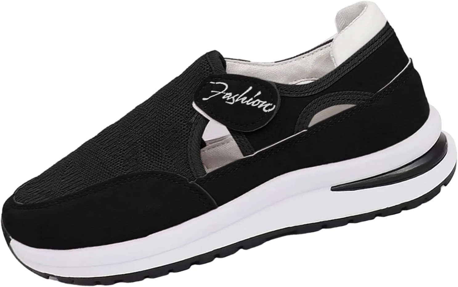 ZSpzx Women's Summer Walking Shoes Hollow Mesh Knit Breathable Running Sneakers Comfy Lightweight Non Slip Air Cushioned Daily Wear Arch Support Shoe Fashionable Mesh Women Casual Platform Footwear